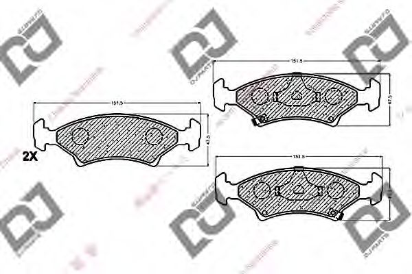 DJ PARTS BP1229 Тормозные колодки для KIA SPORTAGE (Киа Спортейдж) DJ PARTS BP1229 Тормозные колодки для KIA SPORTAGE (Киа Спортейдж)