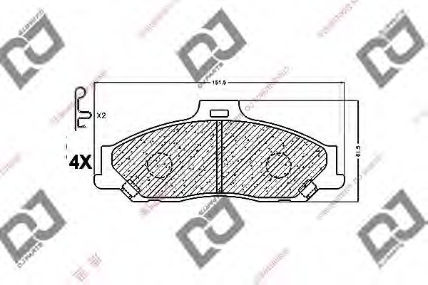 DJ PARTS BP1235 Тормозные колодки для MAZDA PROCEED/DRIFTER (Мазда Просид/дрифтэр) DJ PARTS BP1235 Тормозные колодки для MAZDA PROCEED/DRIFTER (Мазда Просид/дрифтэр)