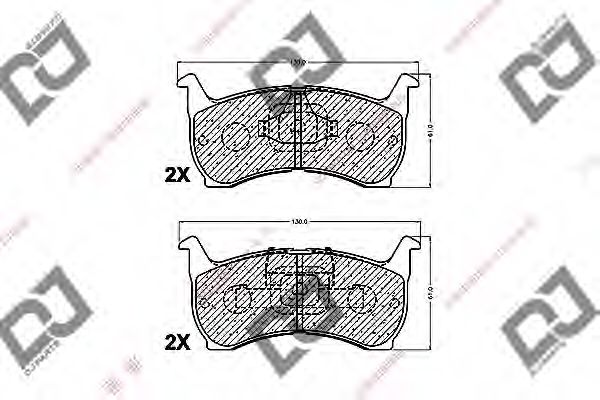 DJ PARTS BP1256 Тормозные колодки для MAZDA 626 II (Мазда 626 2) DJ PARTS BP1256 Тормозные колодки для MAZDA 626 II (Мазда 626 2)