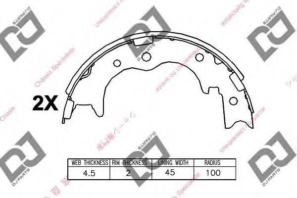DJ PARTS BS1227 Тормозные колодоки для DAIHATSU DELTA (Дайхатсу Дэлта) DJ PARTS BS1227 Тормозные колодоки для DAIHATSU DELTA (Дайхатсу Дэлта)