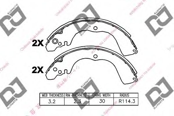 DJ PARTS BS1367 Тормозные колодоки для MITSUBISHI PAJERO MINI (Митсубиши/митсубиси Пажэро мини) DJ PARTS BS1367 Тормозные колодоки для MITSUBISHI PAJERO MINI (Митсубиши/митсубиси Пажэро мини)