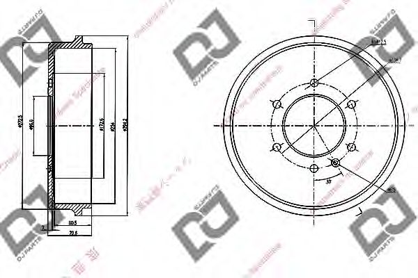 DJ PARTS BR1079 Тормозной барабан для ISUZU TROOPER (Исузу Троопэр) DJ PARTS BR1079 Тормозной барабан для ISUZU TROOPER (Исузу Троопэр)
