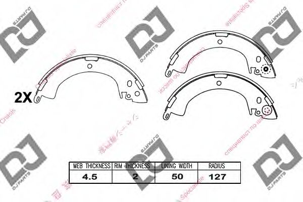DJ PARTS BS1002 Тормозные колодоки для MITSUBISHI COLT/RODEO (Митсубиши/митсубиси Cолт/родэо) DJ PARTS BS1002 Тормозные колодоки для MITSUBISHI COLT/RODEO (Митсубиши/митсубиси Cолт/родэо)