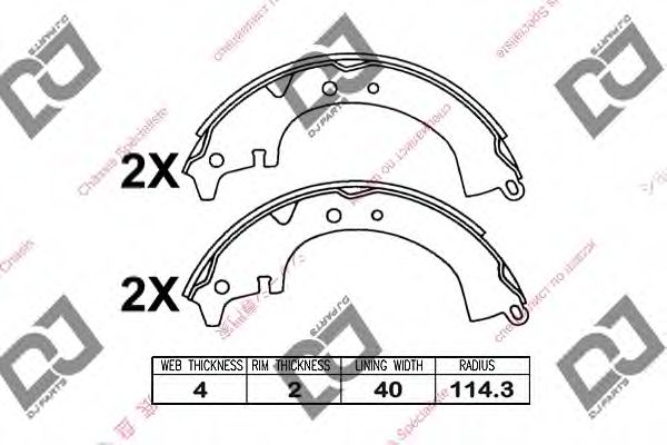 DJ PARTS BS1043 Тормозные колодоки для TOYOTA CORONA (Тойота/тоета Cорона) DJ PARTS BS1043 Тормозные колодоки для TOYOTA CORONA (Тойота/тоета Cорона)