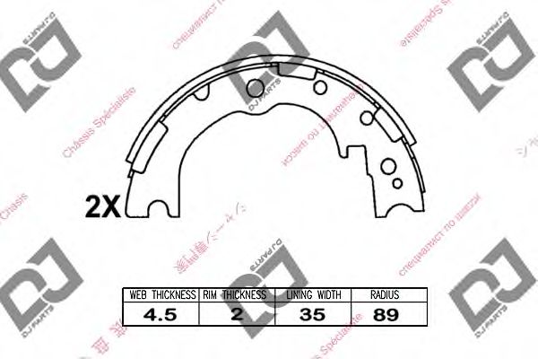 DJ PARTS BS1066 Тормозные колодоки для TOYOTA DYNA 200 (Тойота/тоета Дъна 200) DJ PARTS BS1066 Тормозные колодоки для TOYOTA DYNA 200 (Тойота/тоета Дъна 200)