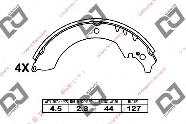 DJ PARTS BS1073 Тормозные колодоки для DAIHATSU WILDCAT/ROCKY (Дайхатсу Вилдcат/роcкъ) DJ PARTS BS1073 Тормозные колодоки для DAIHATSU WILDCAT/ROCKY (Дайхатсу Вилдcат/роcкъ)