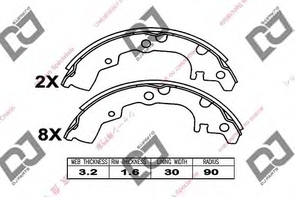 DJ PARTS BS1074 Тормозные колодоки для DAIHATSU WILDCAT/ROCKY (Дайхатсу Вилдcат/роcкъ) DJ PARTS BS1074 Тормозные колодоки для DAIHATSU WILDCAT/ROCKY (Дайхатсу Вилдcат/роcкъ)