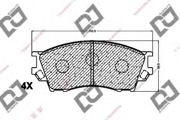 DJ PARTS BP1272 Тормозные колодки для MAZDA PROCEED/DRIFTER (Мазда Просид/дрифтэр) DJ PARTS BP1272 Тормозные колодки для MAZDA PROCEED/DRIFTER (Мазда Просид/дрифтэр)