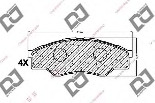 DJ PARTS BP1308 Тормозные колодки для TOYOTA INNOVA (Тойота/тоета Инноvа) DJ PARTS BP1308 Тормозные колодки для TOYOTA INNOVA (Тойота/тоета Инноvа)