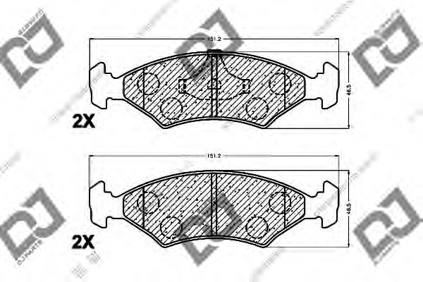 DJ PARTS BP1368 Тормозные колодки для FORD FIESTA (Форд Фиэста) DJ PARTS BP1368 Тормозные колодки для FORD FIESTA (Форд Фиэста)