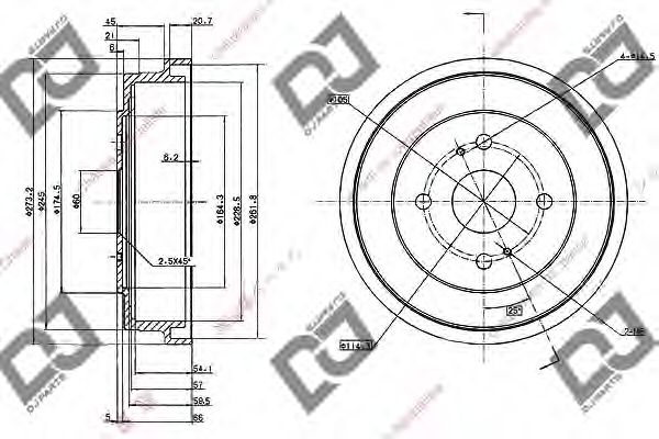 DJ PARTS BR1071 Тормозной барабан для TOYOTA COROLLA SPRINTER (Тойота/тоета Cоролла спринтэр) DJ PARTS BR1071 Тормозной барабан для TOYOTA COROLLA SPRINTER (Тойота/тоета Cоролла спринтэр)