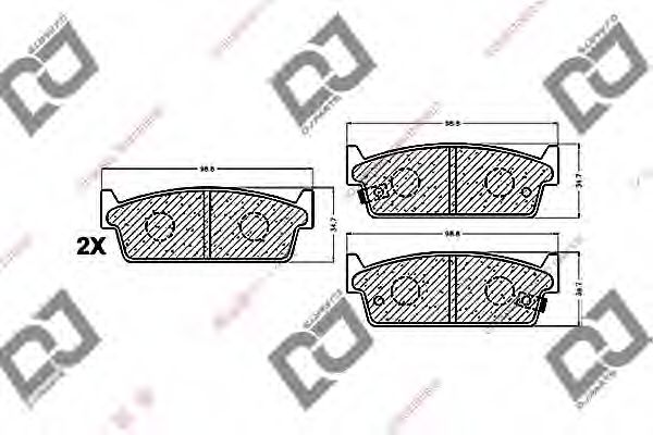 DJ PARTS BP1456 Тормозные колодки для NISSAN STAGEA (Ниссан Стагэа) DJ PARTS BP1456 Тормозные колодки для NISSAN STAGEA (Ниссан Стагэа)