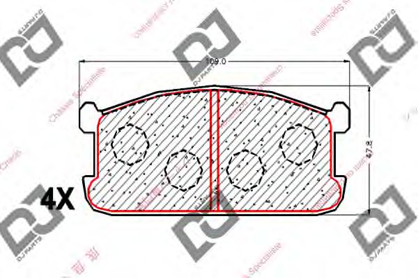 DJ PARTS BP1779 Тормозные колодки для MITSUBISHI SAPPORO (Митсубиши/митсубиси Саппоро) DJ PARTS BP1779 Тормозные колодки для MITSUBISHI SAPPORO (Митсубиши/митсубиси Саппоро)
