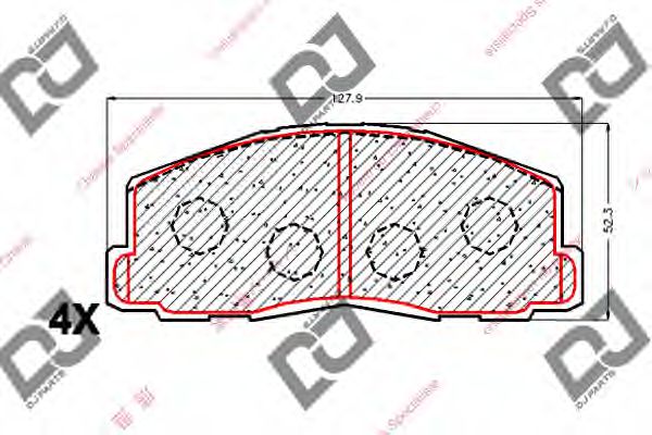DJ PARTS BP1782 Тормозные колодки для MITSUBISHI LANCER IV (Митсубиши/митсубиси Ланcэр иv) DJ PARTS BP1782 Тормозные колодки для MITSUBISHI LANCER IV (Митсубиши/митсубиси Ланcэр иv)