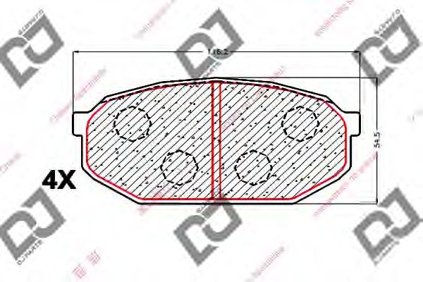 DJ PARTS BP1783 Тормозные колодки для MITSUBISHI LANCER (Митсубиши/митсубиси Ланcэр) DJ PARTS BP1783 Тормозные колодки для MITSUBISHI LANCER (Митсубиши/митсубиси Ланcэр)