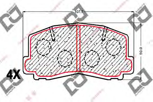 DJ PARTS BP1784 Тормозные колодки для MITSUBISHI TREDIA (Митсубиши/митсубиси Трэдиа) DJ PARTS BP1784 Тормозные колодки для MITSUBISHI TREDIA (Митсубиши/митсубиси Трэдиа)