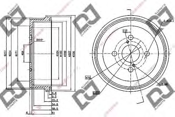 DJ PARTS BR1082 Тормозной барабан для TOYOTA COROLLA FX (Тойота/тоета Cоролла инфинити фх) DJ PARTS BR1082 Тормозной барабан для TOYOTA COROLLA FX (Тойота/тоета Cоролла инфинити фх)