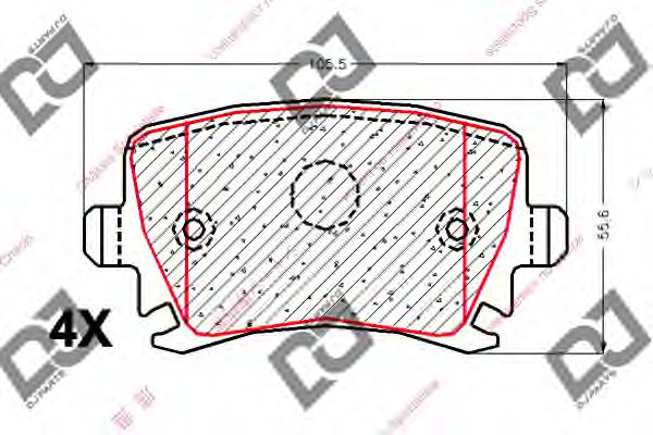 DJ PARTS BP1863 Тормозные колодки для AUDI TT (Ауди Тт) DJ PARTS BP1863 Тормозные колодки для AUDI TT (Ауди Тт)