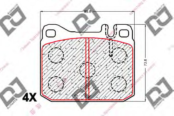DJ PARTS BP1865 Тормозные колодки для VOLKSWAGEN (Фольксваген) DJ PARTS BP1865 Тормозные колодки для VOLKSWAGEN (Фольксваген)