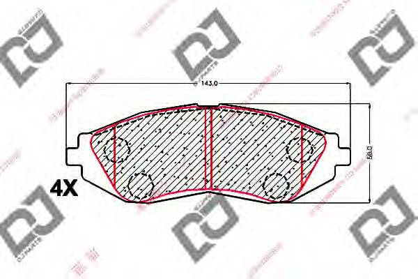 DJ PARTS BP1512 Тормозные колодки для DAEWOO (Дэу) DJ PARTS BP1512 Тормозные колодки для DAEWOO (Дэу)