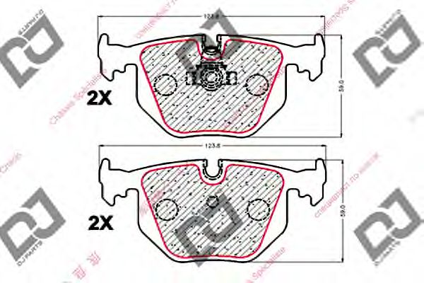 DJ PARTS BP1886 Тормозные колодки для BMW (Бмв) DJ PARTS BP1886 Тормозные колодки для BMW (Бмв)