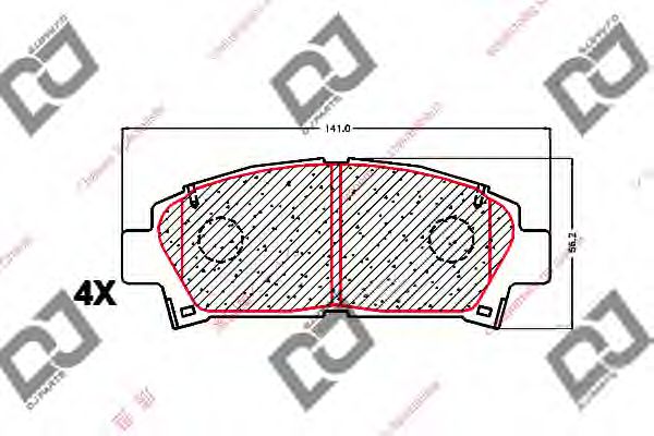 DJ PARTS BP1573 Тормозные колодки для TOYOTA CARINA E (Тойота/тоета Карина е) DJ PARTS BP1573 Тормозные колодки для TOYOTA CARINA E (Тойота/тоета Карина е)