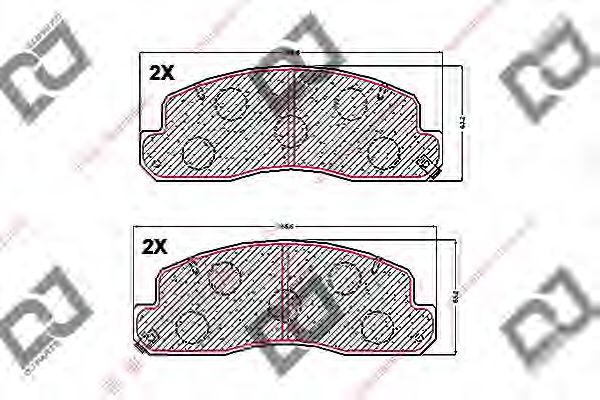 DJ PARTS BP1576 Тормозные колодки для DAIHATSU DELTA WIDE (Дайхатсу Дэлта видэ) DJ PARTS BP1576 Тормозные колодки для DAIHATSU DELTA WIDE (Дайхатсу Дэлта видэ)