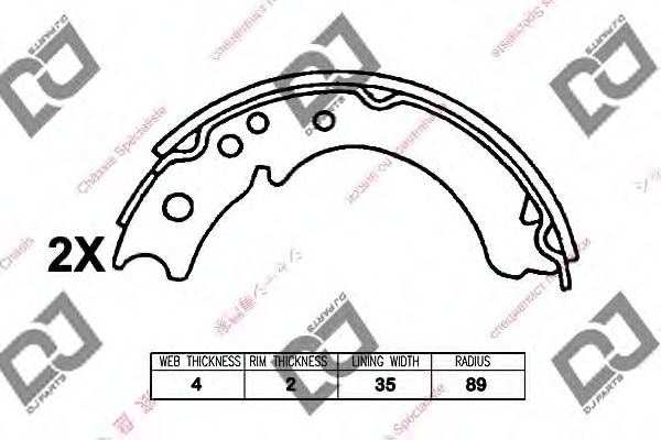 DJ PARTS BS1300 Тормозные колодоки для ISUZU ELF (Исузу Элф) DJ PARTS BS1300 Тормозные колодоки для ISUZU ELF (Исузу Элф)
