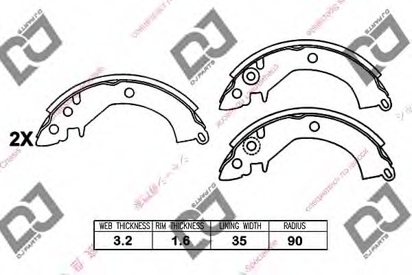 DJ PARTS BS1343 Тормозные колодоки для MITSUBISHI COLT I (Митсубиши/митсубиси Cолт и) DJ PARTS BS1343 Тормозные колодоки для MITSUBISHI COLT I (Митсубиши/митсубиси Cолт и)