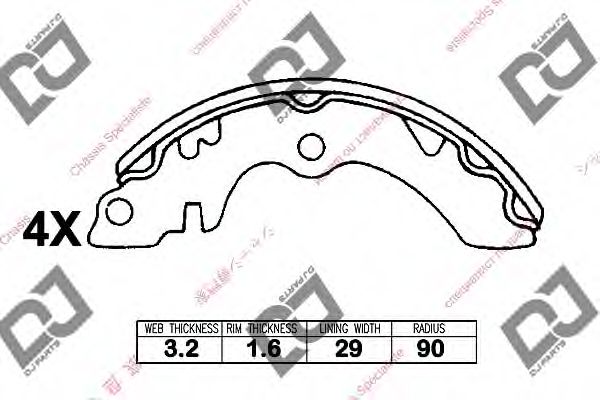 DJ PARTS BS1385 Тормозные колодоки для SUZUKI JIMNY (Сузуки Жимнъ) DJ PARTS BS1385 Тормозные колодоки для SUZUKI JIMNY (Сузуки Жимнъ)
