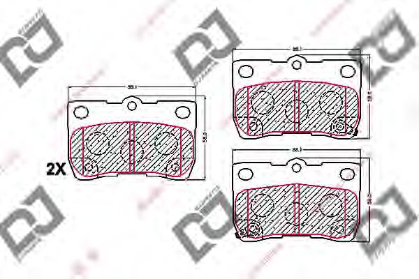DJ PARTS BP1609 Тормозные колодки для LEXUS IS C (Лексус Ис) DJ PARTS BP1609 Тормозные колодки для LEXUS IS C (Лексус Ис)