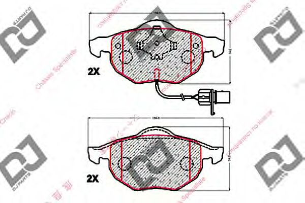 DJ PARTS BP1908 Тормозные колодки для VOLKSWAGEN (Фольксваген) DJ PARTS BP1908 Тормозные колодки для VOLKSWAGEN (Фольксваген)