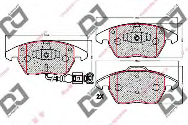 DJ PARTS BP1909 Тормозные колодки для VOLKSWAGEN BORA / JETTA V (1K5), GOLF V Variant (1K5), JETTA V (1K5), VENTO V (1K5) 1.4 TSI DJ PARTS BP1909 Тормозные колодки для VOLKSWAGEN BORA / JETTA V (1K5), GOLF V Variant (1K5), JETTA V (1K5), VENTO V (1K5) 1.4 TSI