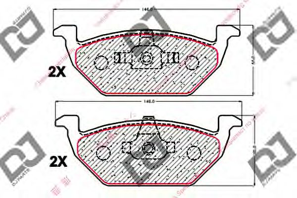 DJ PARTS BP1930 Тормозные колодки для VOLKSWAGEN (Фольксваген) DJ PARTS BP1930 Тормозные колодки для VOLKSWAGEN (Фольксваген)