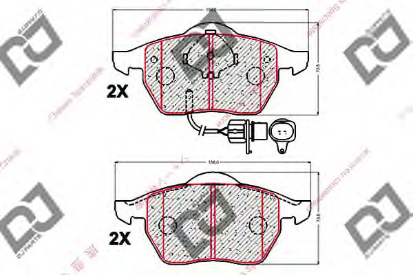 DJ PARTS BP1950 Тормозные колодки для VOLKSWAGEN (Фольксваген) DJ PARTS BP1950 Тормозные колодки для VOLKSWAGEN (Фольксваген)
