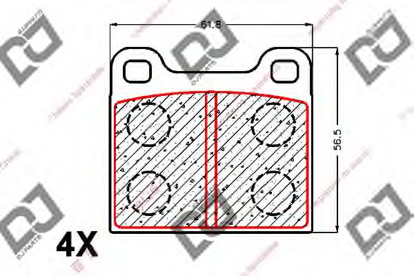 DJ PARTS BP1994 Тормозные колодки для AUDI 100 (Ауди 100) DJ PARTS BP1994 Тормозные колодки для AUDI 100 (Ауди 100)