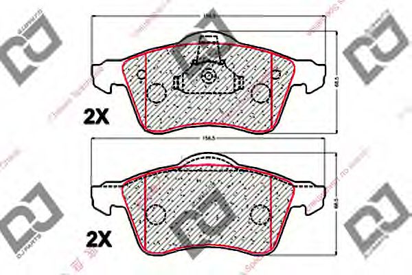 DJ PARTS BP2005 Тормозные колодки для VOLKSWAGEN (Фольксваген) DJ PARTS BP2005 Тормозные колодки для VOLKSWAGEN (Фольксваген)