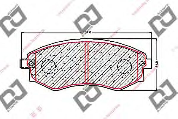 DJ PARTS BP1626 Тормозные колодки для SSANGYONG REXTON (Сан-янг/санянг Рекстон) DJ PARTS BP1626 Тормозные колодки для SSANGYONG REXTON (Сан-янг/санянг Рекстон)