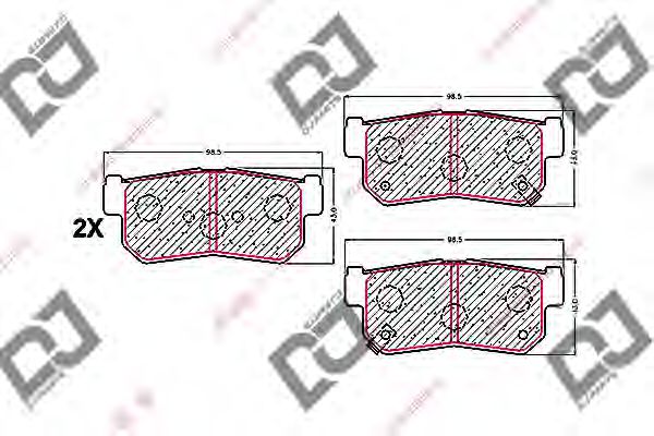 DJ PARTS BP1627 Тормозные колодки для SSANGYONG REXTON (Сан-янг/санянг Рекстон) DJ PARTS BP1627 Тормозные колодки для SSANGYONG REXTON (Сан-янг/санянг Рекстон)
