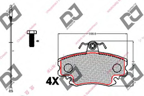 DJ PARTS BP2117 Тормозные колодки для PEUGEOT 205 II (Пежо 205 2) DJ PARTS BP2117 Тормозные колодки для PEUGEOT 205 II (Пежо 205 2)