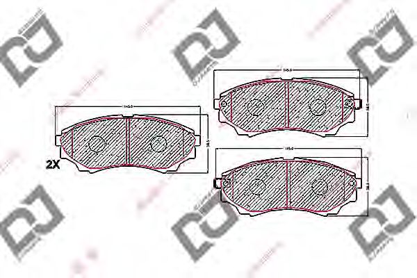 DJ PARTS BP1699 Тормозные колодки для FORD RANGER (Форд Рангэр) DJ PARTS BP1699 Тормозные колодки для FORD RANGER (Форд Рангэр)