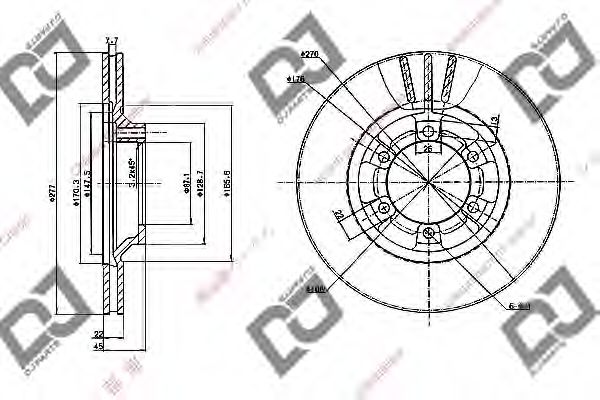 DJ PARTS BD1032 Тормозной диск для MITSUBISHI COLT/RODEO (Митсубиши/митсубиси Cолт/родэо) DJ PARTS BD1032 Тормозной диск для MITSUBISHI COLT/RODEO (Митсубиши/митсубиси Cолт/родэо)