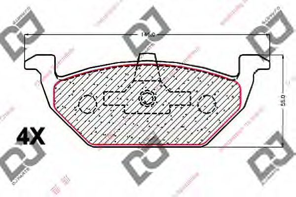 DJ PARTS BP2033 Тормозные колодки для VOLKSWAGEN (Фольксваген) DJ PARTS BP2033 Тормозные колодки для VOLKSWAGEN (Фольксваген)