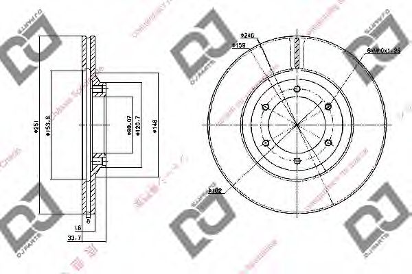 DJ PARTS BD1103 Тормозной диск для ISUZU (Исузу) DJ PARTS BD1103 Тормозной диск для ISUZU (Исузу)
