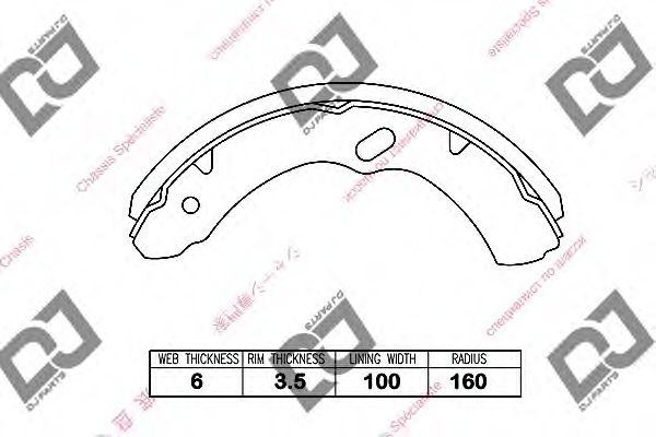 DJ PARTS BS1318 Тормозные колодоки для ISUZU ELF (Исузу Элф) DJ PARTS BS1318 Тормозные колодоки для ISUZU ELF (Исузу Элф)