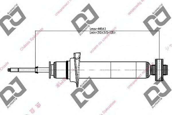 DJ PARTS DS1117GT Амортизатор для NISSAN PRIMERA (Ниссан Примера) DJ PARTS DS1117GT Амортизатор для NISSAN PRIMERA (Ниссан Примера)
