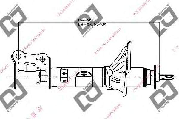 DJ PARTS DS1277GS Амортизатор для HYUNDAI (Хендай) DJ PARTS DS1277GS Амортизатор для HYUNDAI (Хендай)