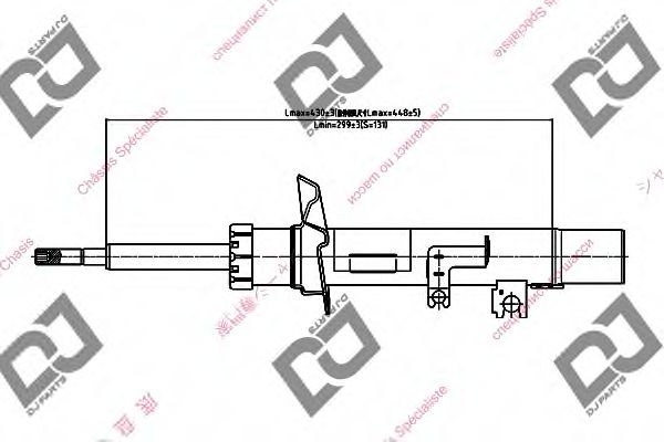 DJ PARTS DS1374GS Амортизатор для CITROëN (Cитроëн) DJ PARTS DS1374GS Амортизатор для CITROëN (Cитроëн)