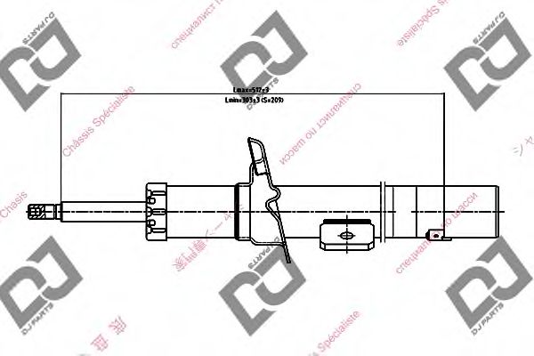 DJ PARTS DS1384GS Амортизатор для PEUGEOT (Пежо) DJ PARTS DS1384GS Амортизатор для PEUGEOT (Пежо)