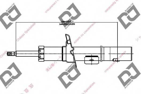 DJ PARTS DS1385HS Амортизатор для PEUGEOT (Пежо) DJ PARTS DS1385HS Амортизатор для PEUGEOT (Пежо)